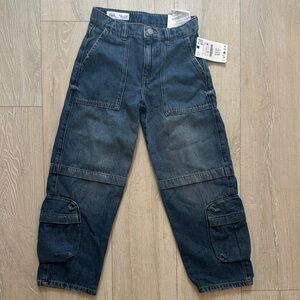 Dark Blue Cargo Jeans